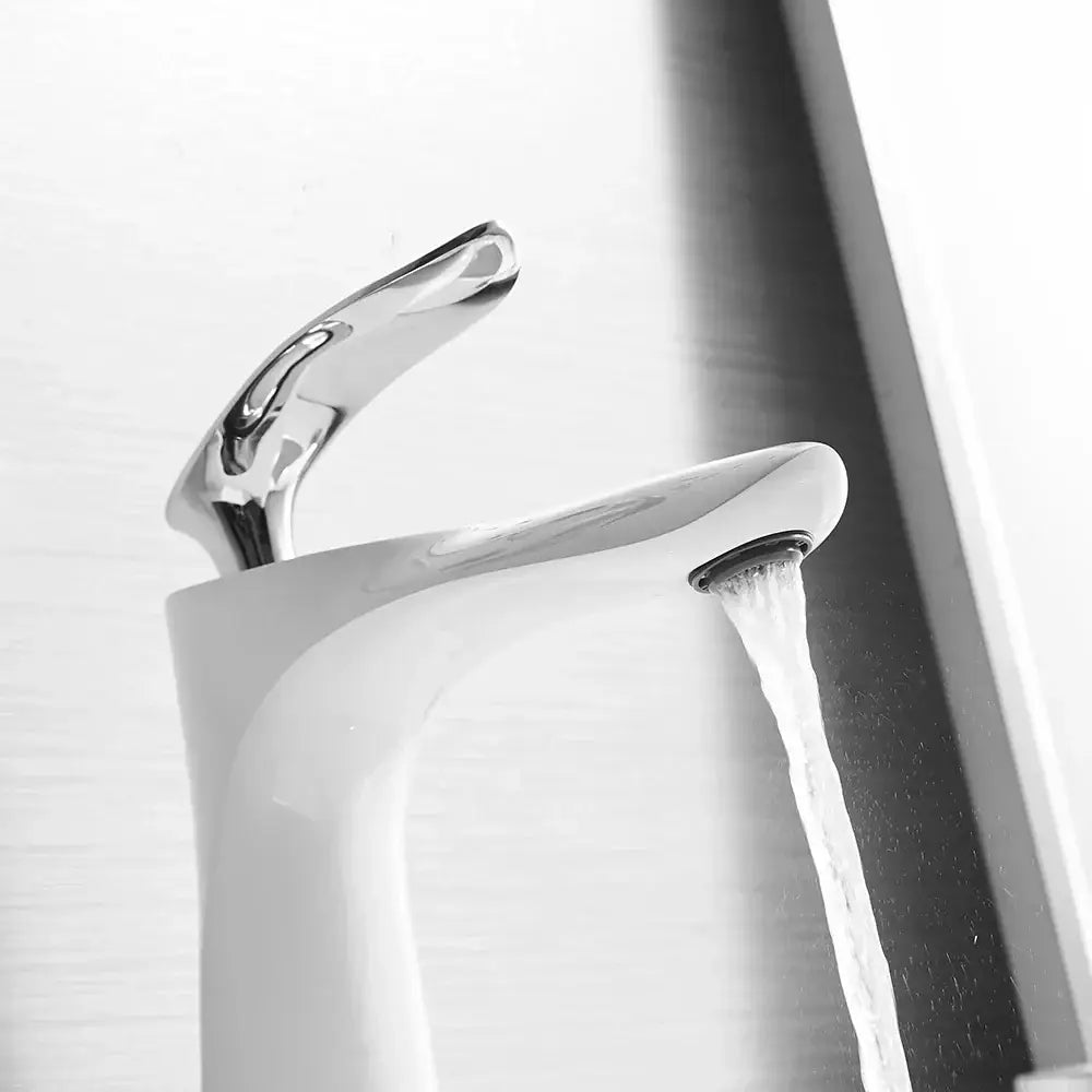 Modern gold waterfall bathroom faucet single handle basin tap