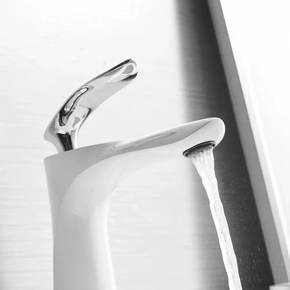 Modern gold waterfall bathroom faucet single handle basin tap