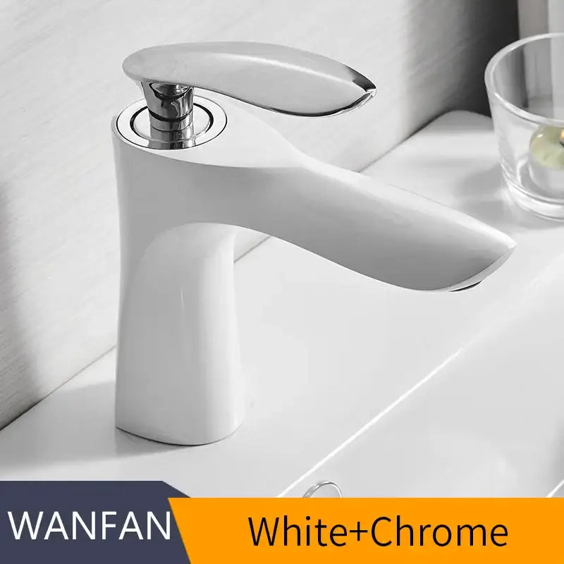 Modern gold waterfall bathroom faucet single handle basin tap