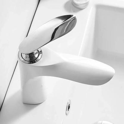 Modern gold waterfall bathroom faucet single handle basin tap