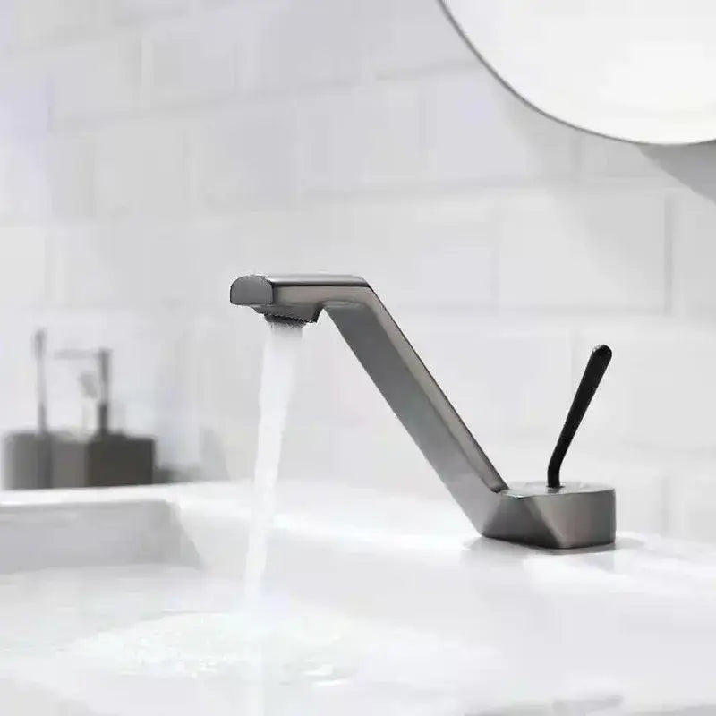 Modern gold waterfall black basin faucet bathroom mixer tap