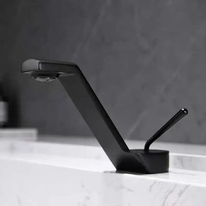 Modern gold waterfall black basin faucet bathroom mixer tap