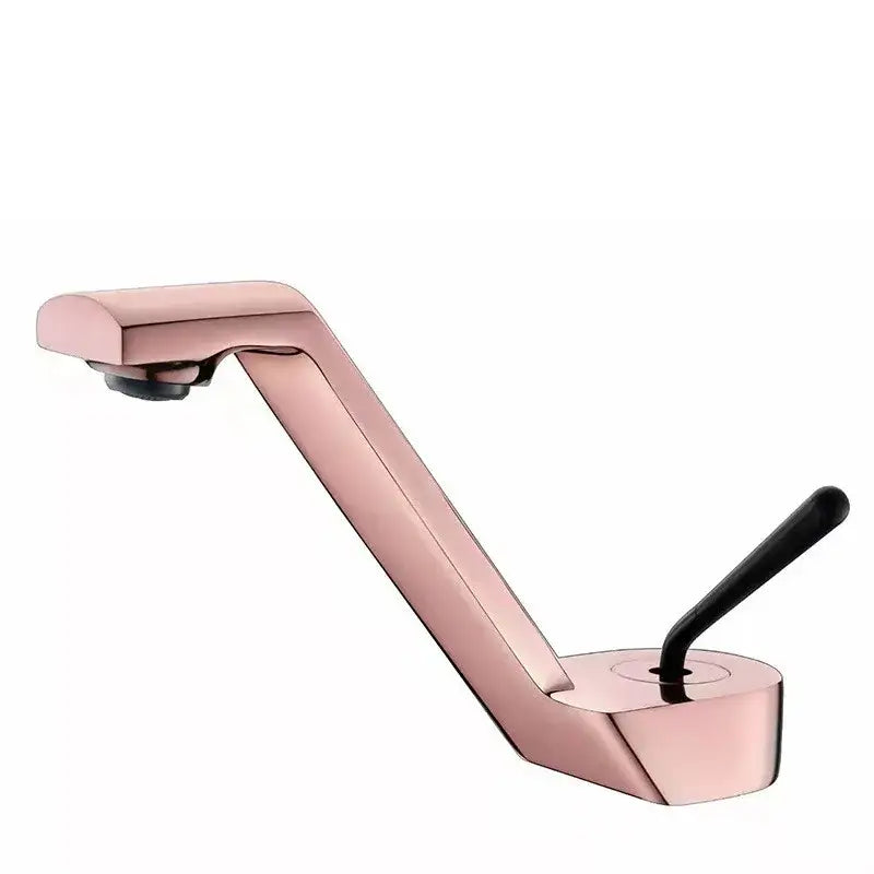 Modern gold waterfall black basin faucet bathroom mixer tap