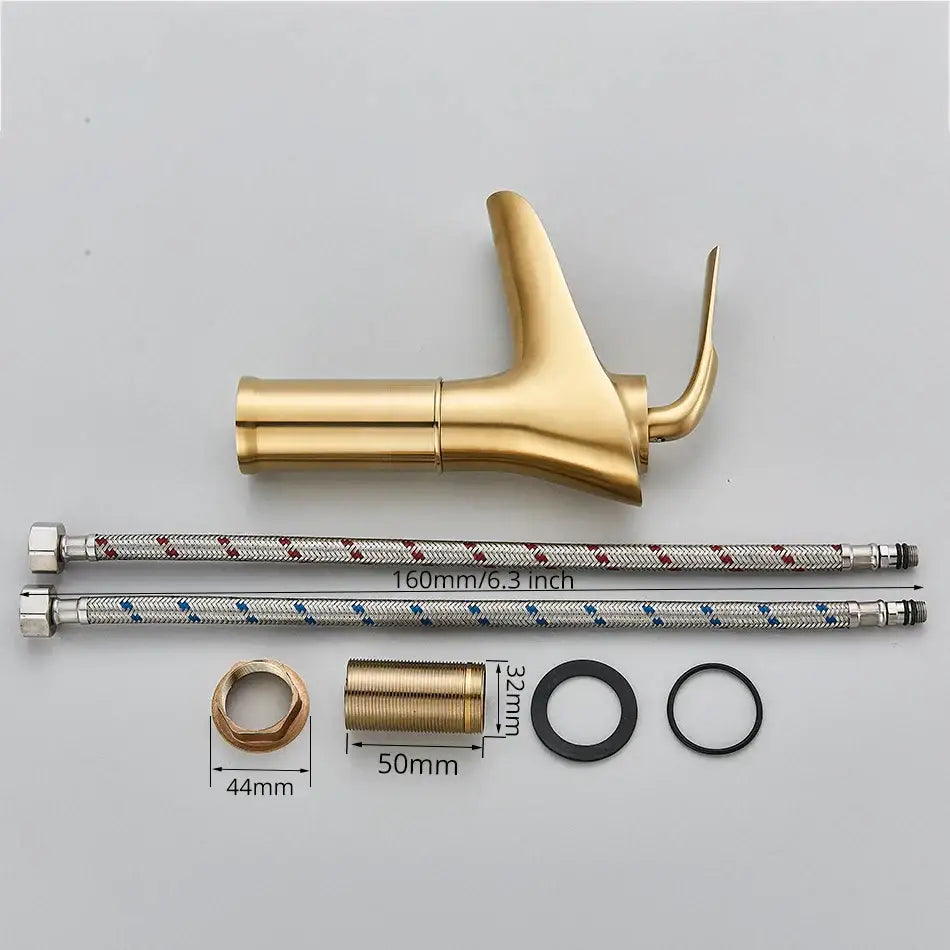 Modern gold waterfall wine glass basin faucet bathroom mixer