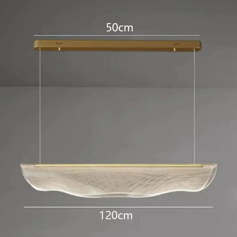 Modern gold wave mesh pendant light dining room lighting