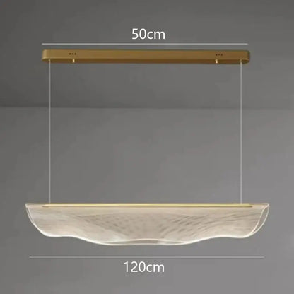Modern gold wave mesh pendant light dining room lighting