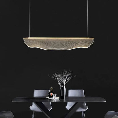 Modern gold wave mesh pendant light dining room lighting