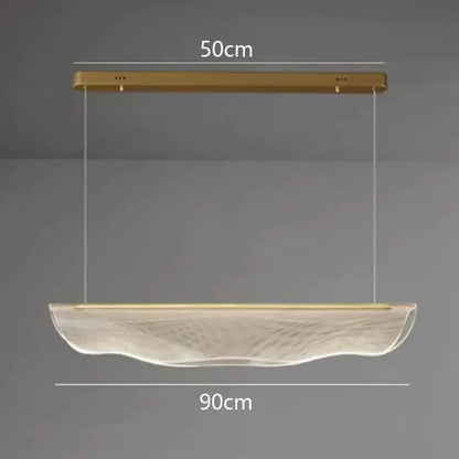 Modern gold wave mesh pendant light dining room lighting