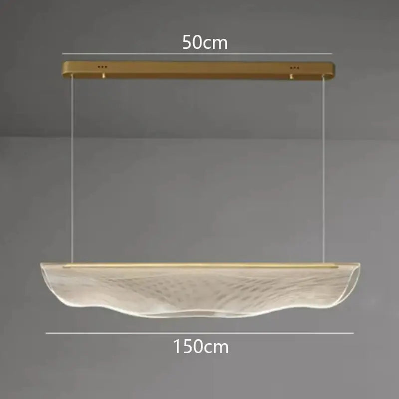 Modern gold wave mesh pendant light dining room lighting