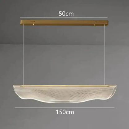 Modern gold wave mesh pendant light dining room lighting