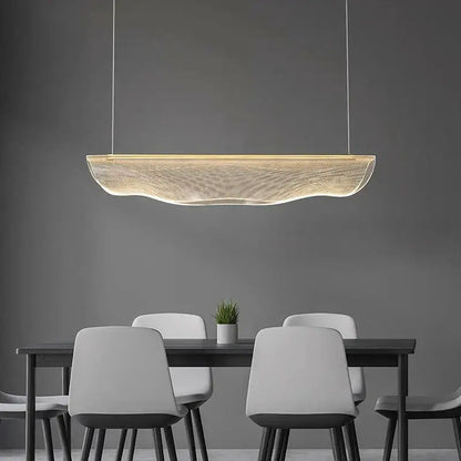 Modern gold wave mesh pendant light dining room lighting