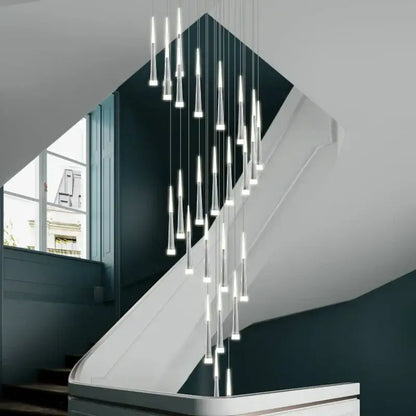 Modern gold & white acrylic led pendant lights dining room