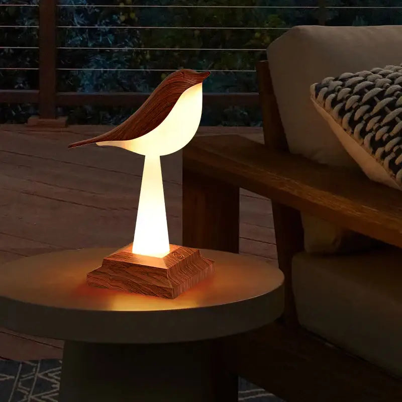 Modern gold & white bird table lamp desk light bedroom aromatherapy