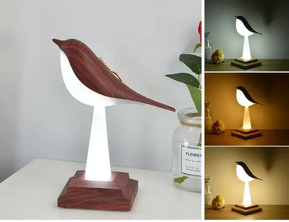 Modern gold & white bird table lamp desk light bedroom aromatherapy
