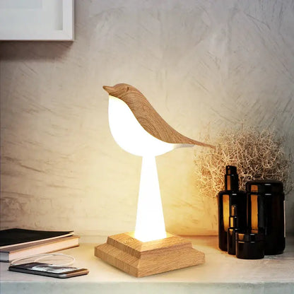 Modern gold & white bird table lamp desk light bedroom aromatherapy