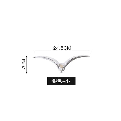 Modern gold & white ceramic bird pendant wall decor living room
