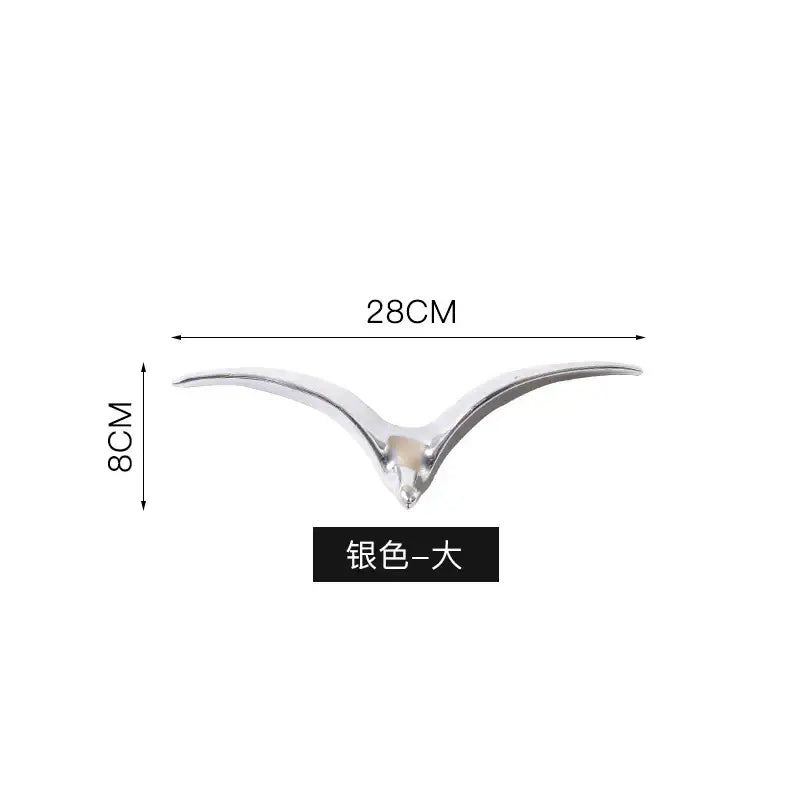 Modern gold & white ceramic bird pendant wall decor living room