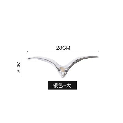 Modern gold & white ceramic bird pendant wall decor living room