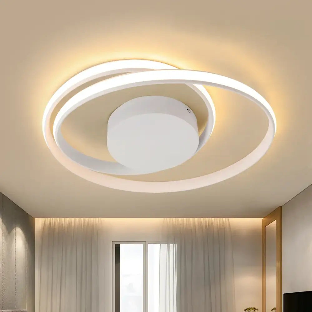 Modern gold & white dimmable led ceiling lamp living room fixture