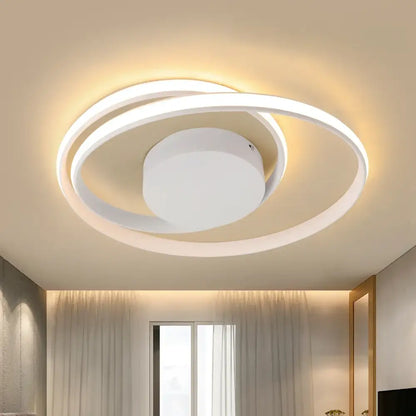 Modern gold & white dimmable led ceiling lamp living room fixture