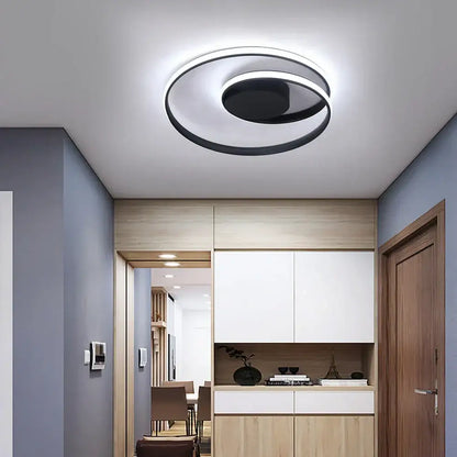 Modern gold & white dimmable led ceiling lamp living room fixture