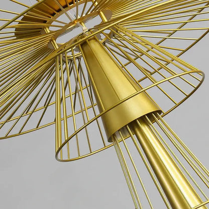 Modern gold wireframe gravity suspension lamp dining room chandelier