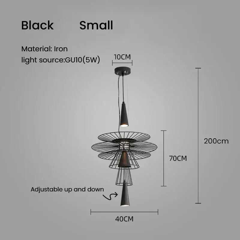 Modern gold wireframe gravity suspension lamp dining room chandelier