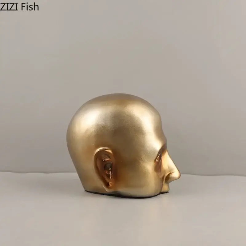 Modern golden abstract resin sculpture office desk decor