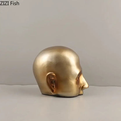 Modern golden abstract resin sculpture office desk decor