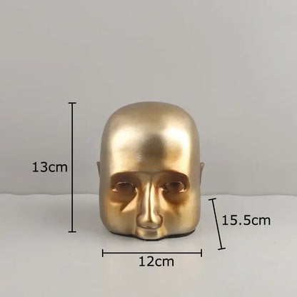 Modern golden abstract resin sculpture office desk decor