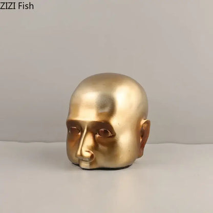 Modern golden abstract resin sculpture office desk decor