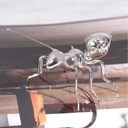 Modern golden ant metal sculpture living room ornament