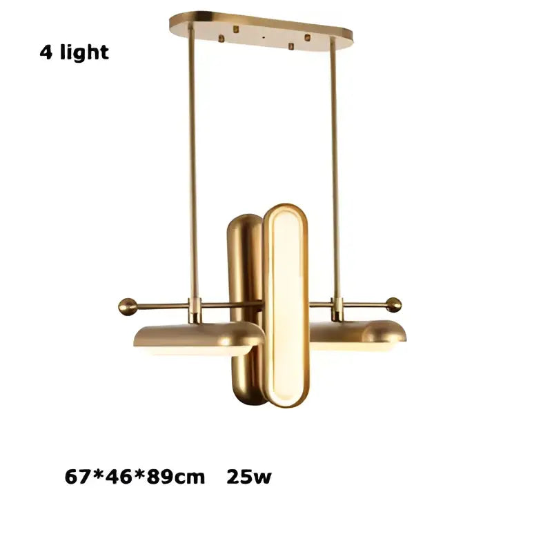 Modern golden art deco iron chandelier dining room pendant light