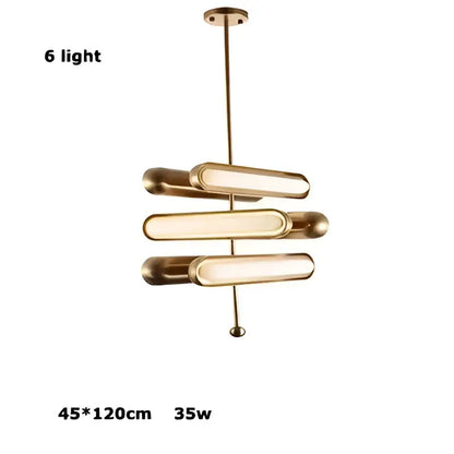 Modern golden art deco iron chandelier dining room pendant light