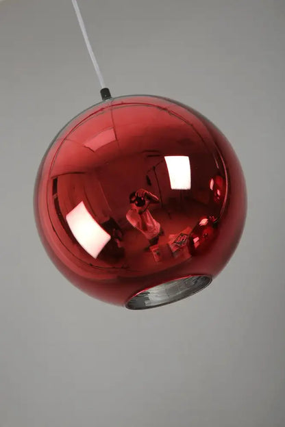 Modern golden ball glass pendant light kitchen reflective trio