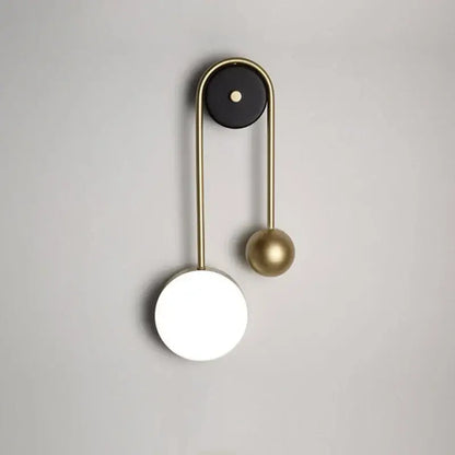 Modern golden ball led wall lamp gold & white bedroom sconce