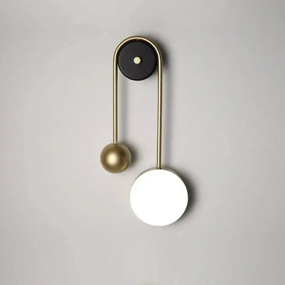 Modern golden ball led wall lamp gold & white bedroom sconce