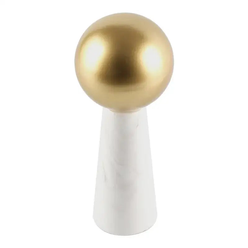 Modern golden ball marble cone – living room spherical ornament