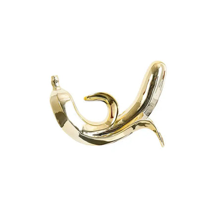 Modern golden banana figurine living room decorative sculpture