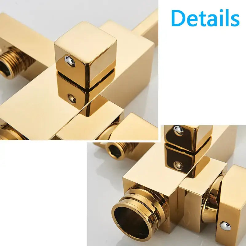 Modern golden bathtub shower faucet waterfall tap with handheld shower