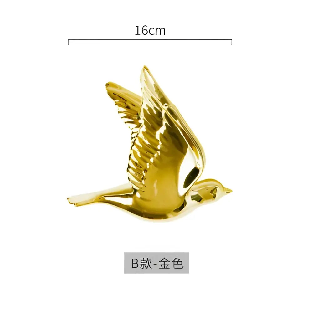 Modern golden bird wall hanging living room decor