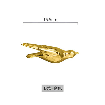 Modern golden bird wall hanging living room decor