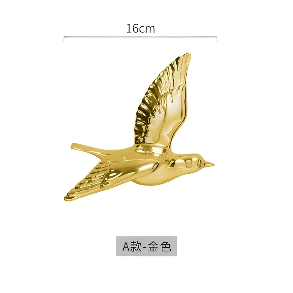 Modern golden bird wall hanging living room decor
