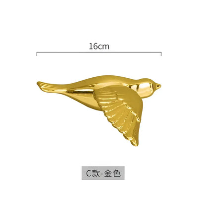 Modern golden bird wall hanging living room decor
