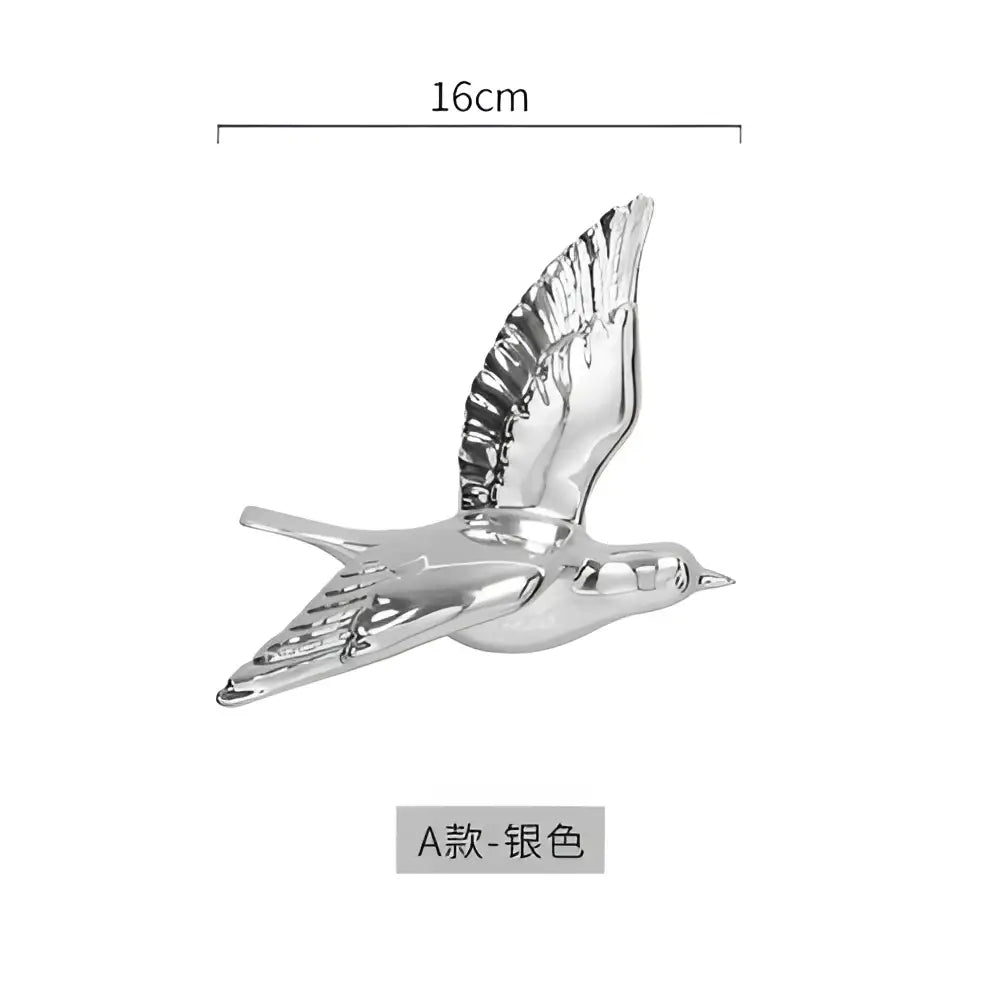 Modern golden bird wall hanging living room decor