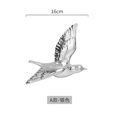 Modern golden bird wall hanging living room decor