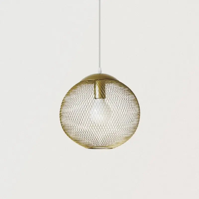 Modern golden birdcage led pendant light for kitchens