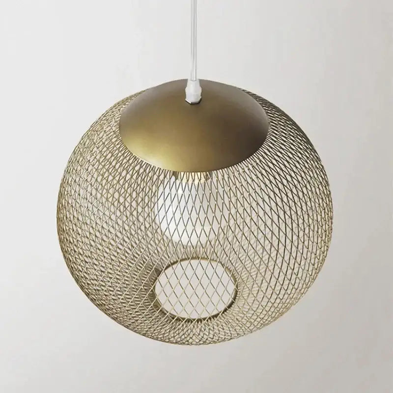 Modern golden birdcage led pendant light for kitchens