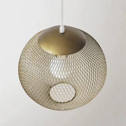 Modern golden birdcage led pendant light for kitchens