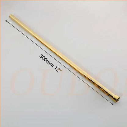 Modern golden black stainless steel shower arm bathroom extension rod